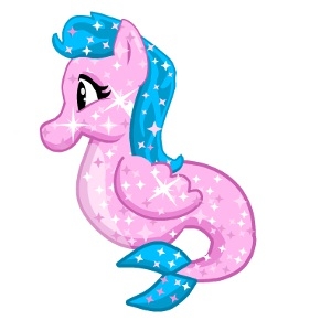 Pink Glitter Hippocamp